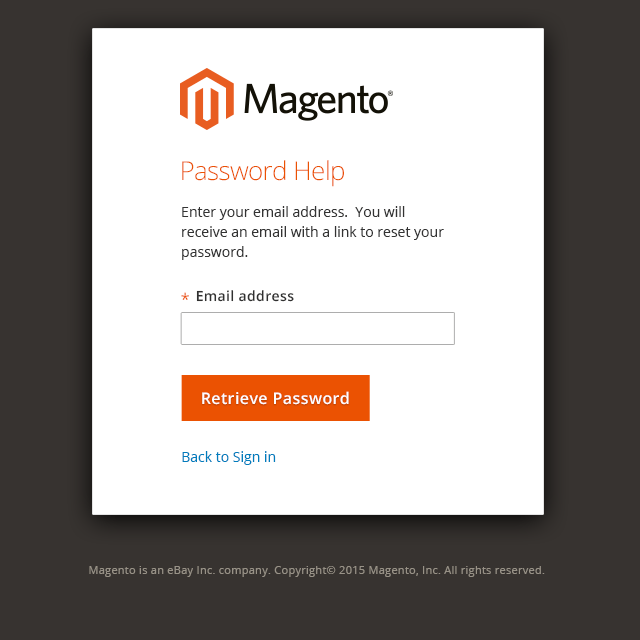 Sign in password retrieval