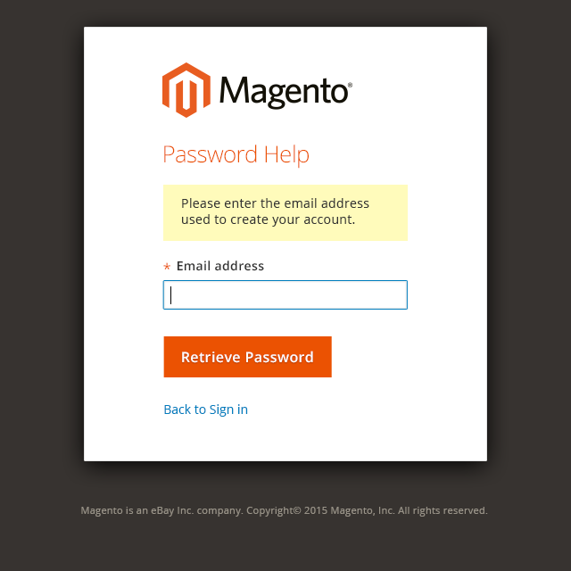 Sign in password retrieval error