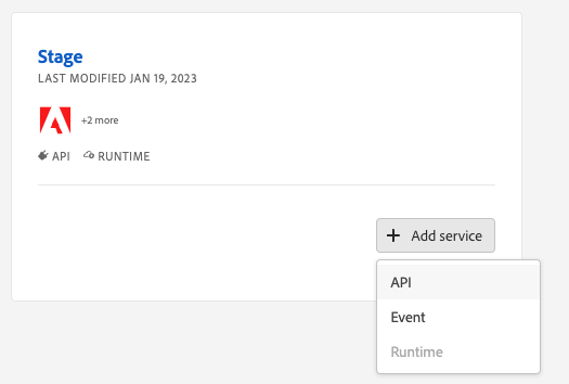 Add an API to your workspace