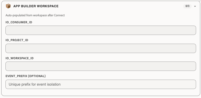 App Builder Workspace settings