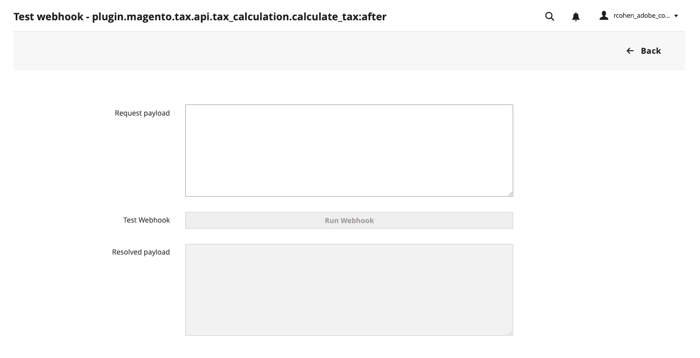 Test webhook