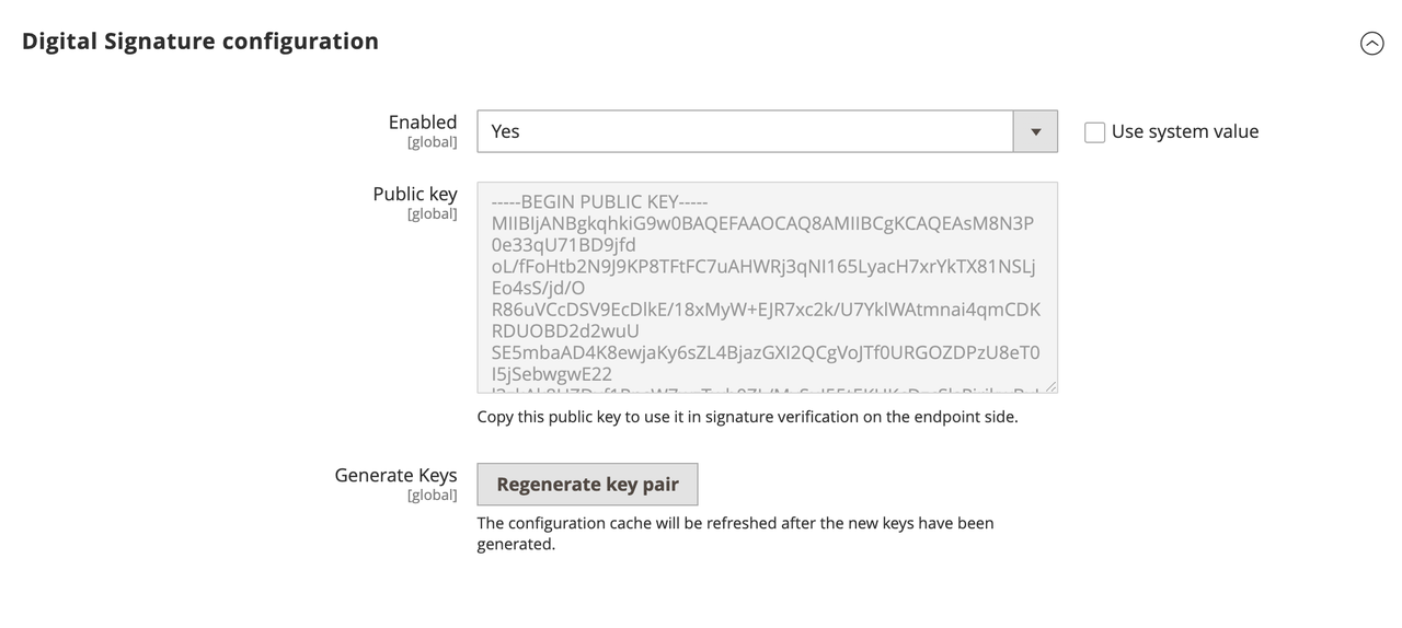 Webhooks configuration