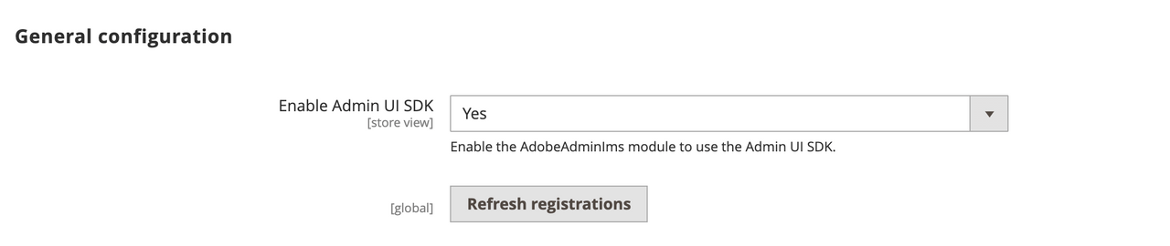 Admin UI SDK general configuration
