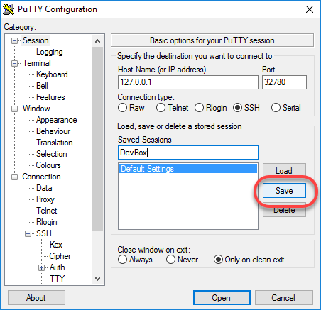 Save your SSH tunnel