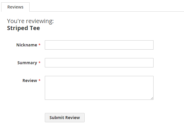 Default review form