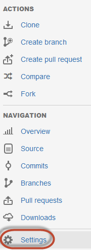 Bitbucket settings