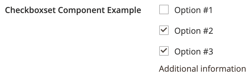 Checkboxset Component Example