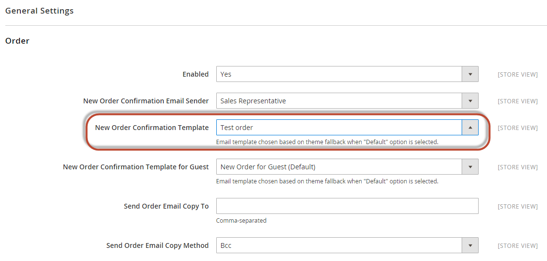 Choosing a custom template