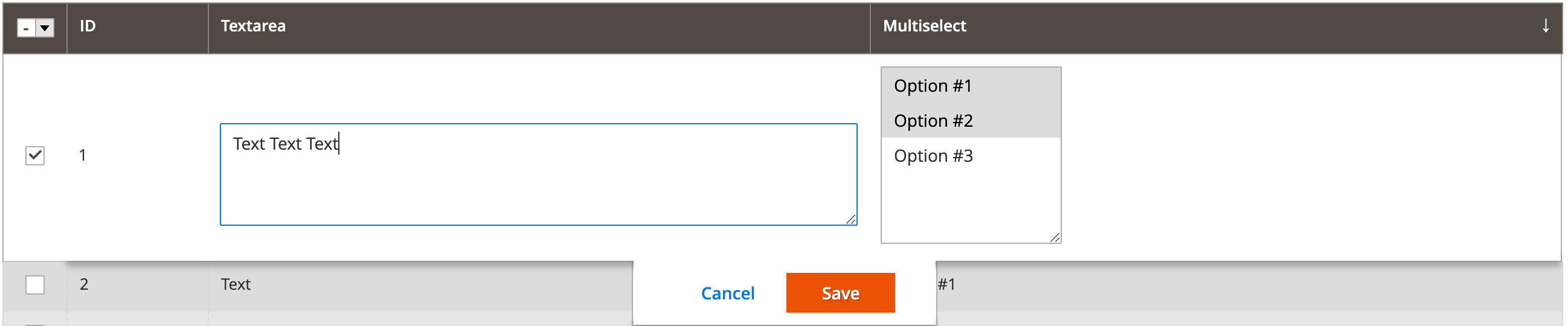 ColumnsEditorRecord Component example