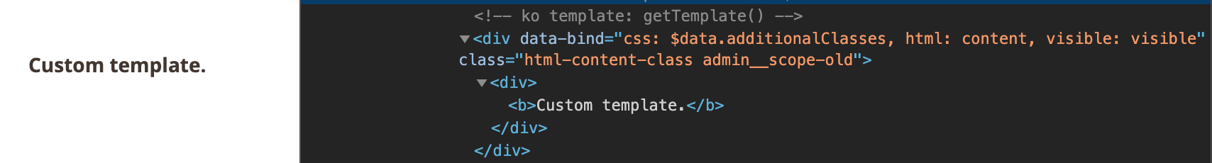 HtmlContent Component example