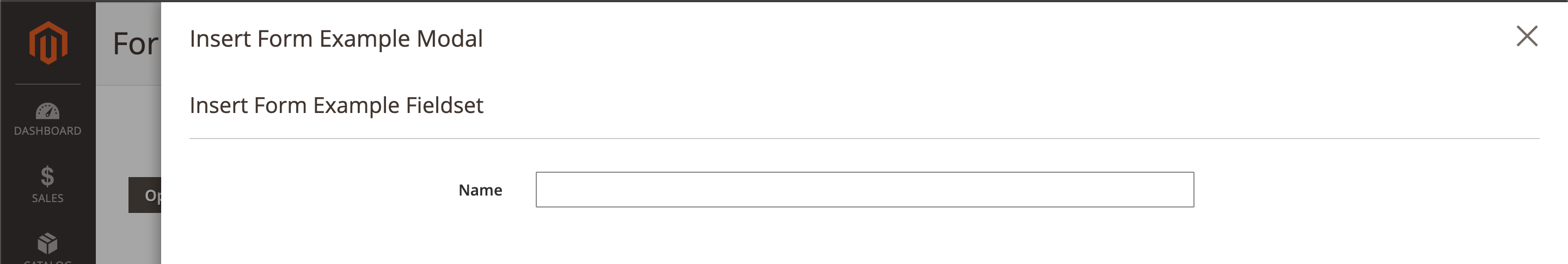 InsertForm Component in the Modal Component example