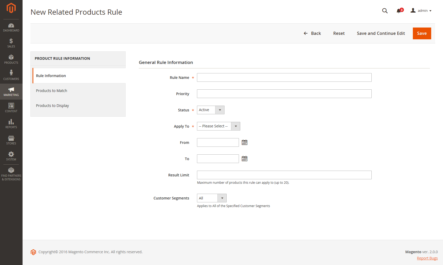 Related products rule - information