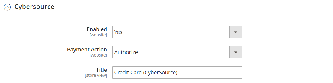 Enable CyberSource