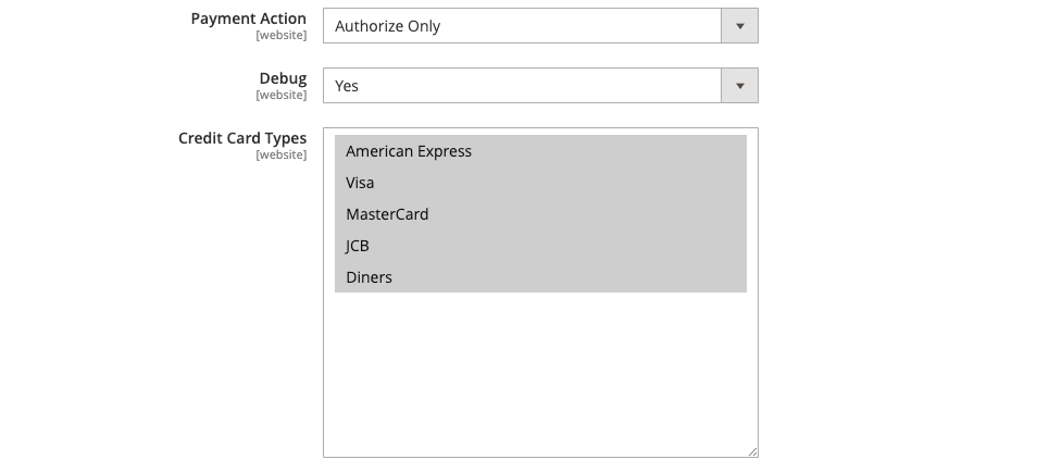 eWay payment options