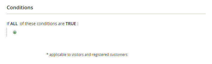 Customer segment conditions