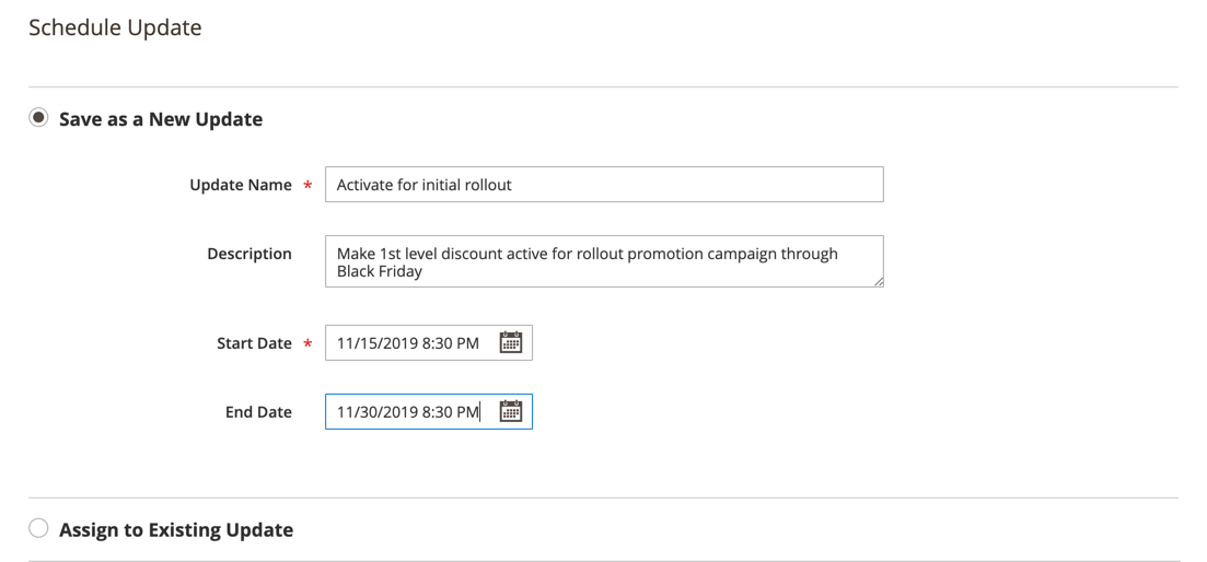 Catalog price rules - new scheduled changes