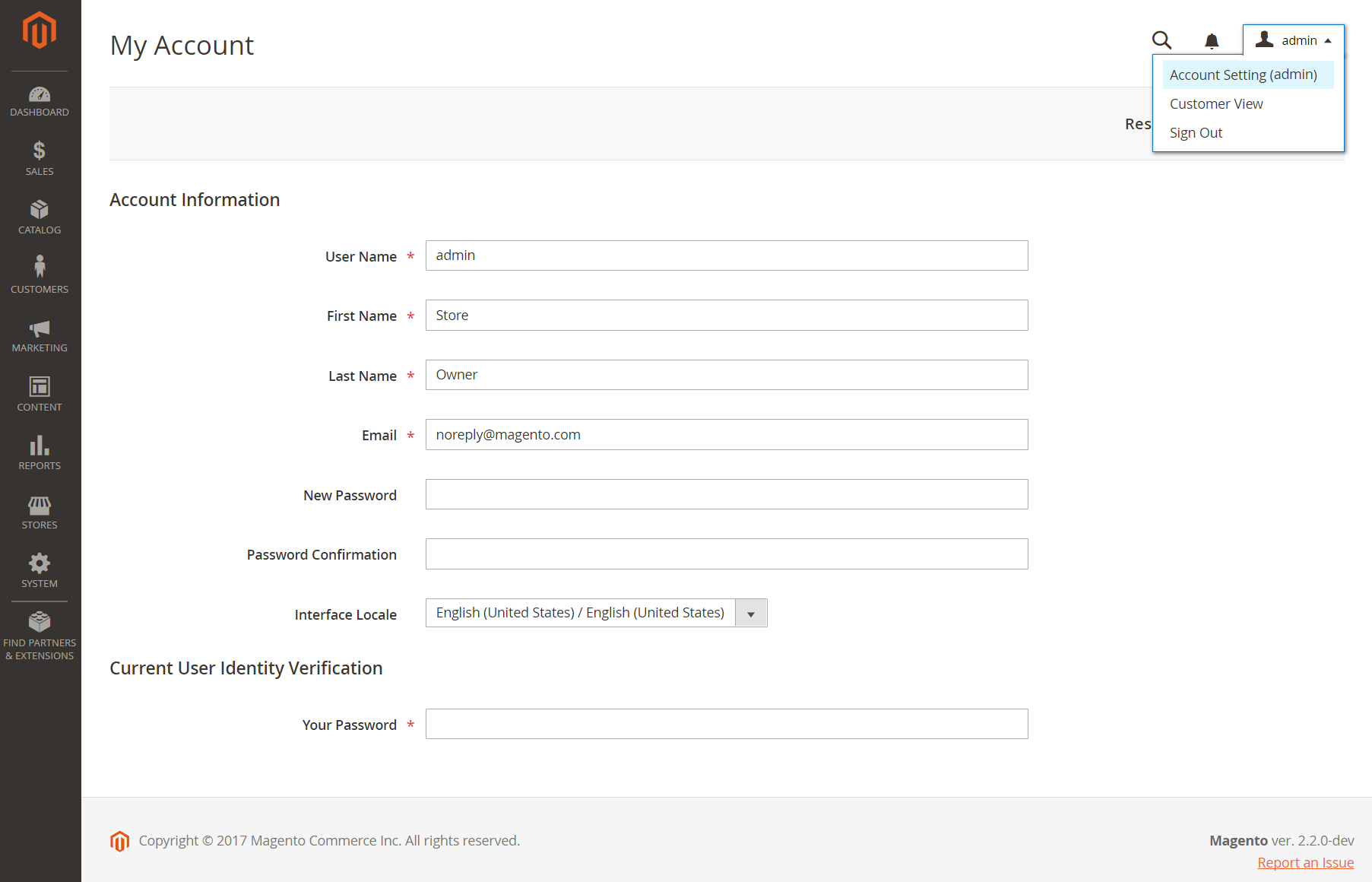 Account Information