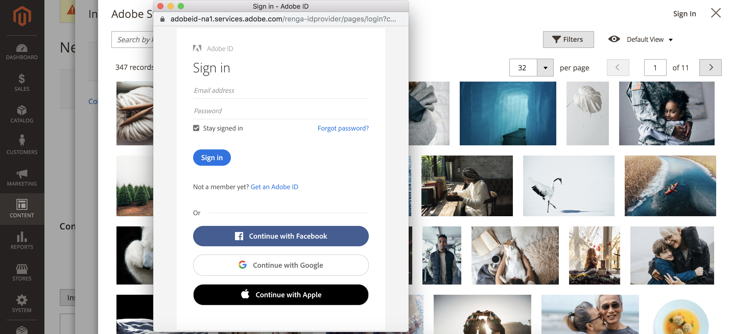 Adobe sign in