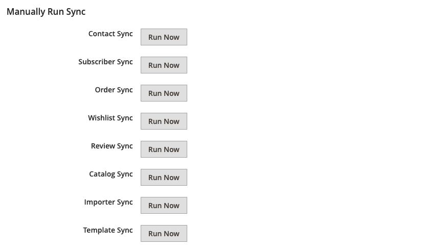 Manually Run Syncs