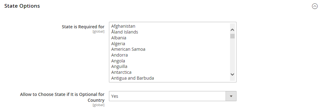 General > State Options