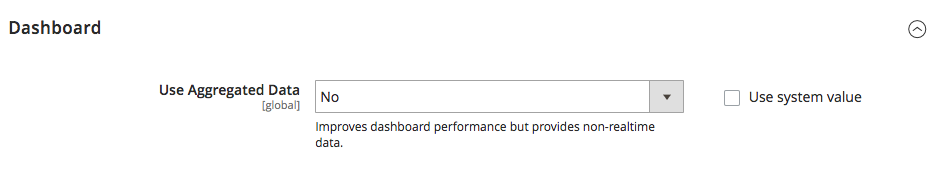 Admin dashboard - data source setting