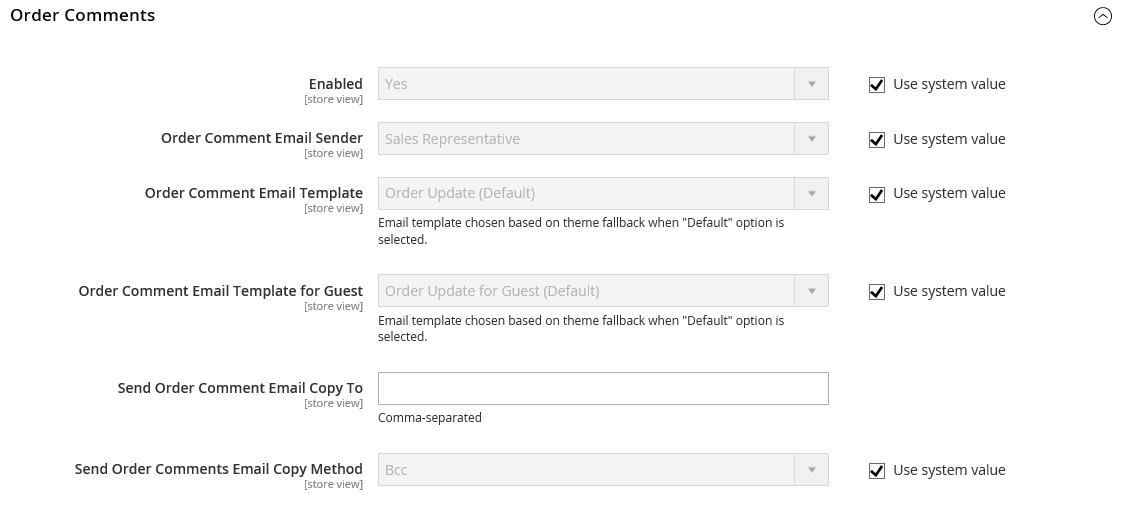 Sales configuration - Sales emails order comments