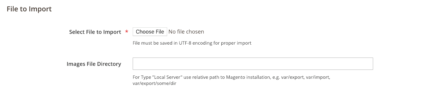 Data import file