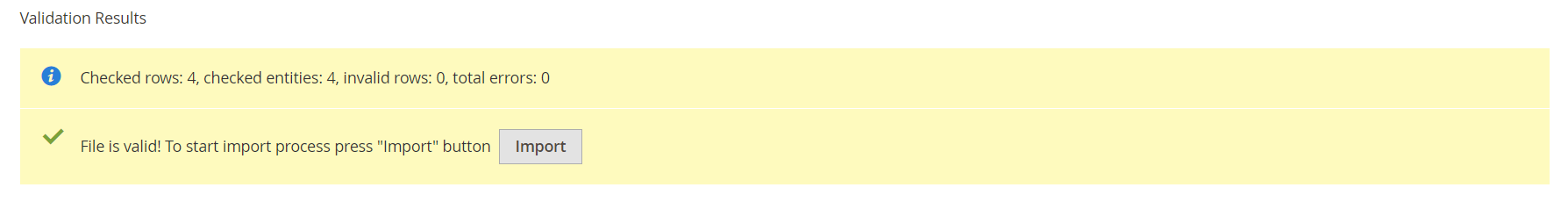 System message - file is valid