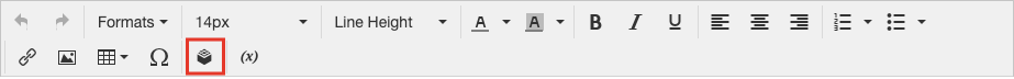 Editor toolbar - Insert Widget