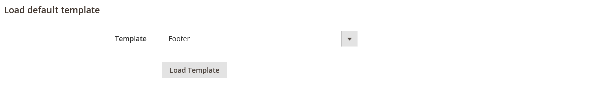 Email template footer - load default template