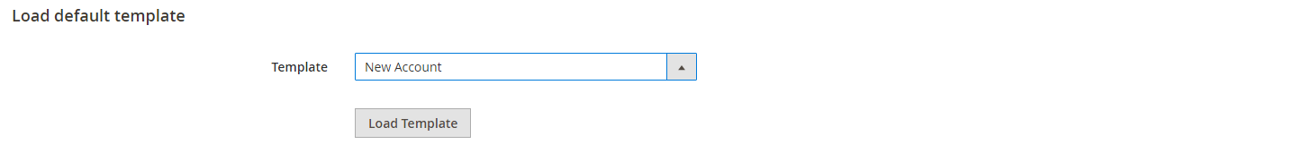 Email templates - load default template