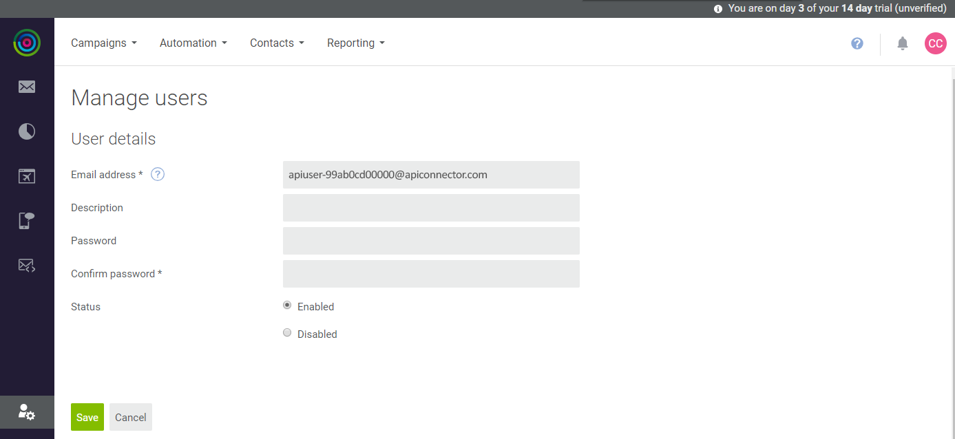 dotdigital - manage users