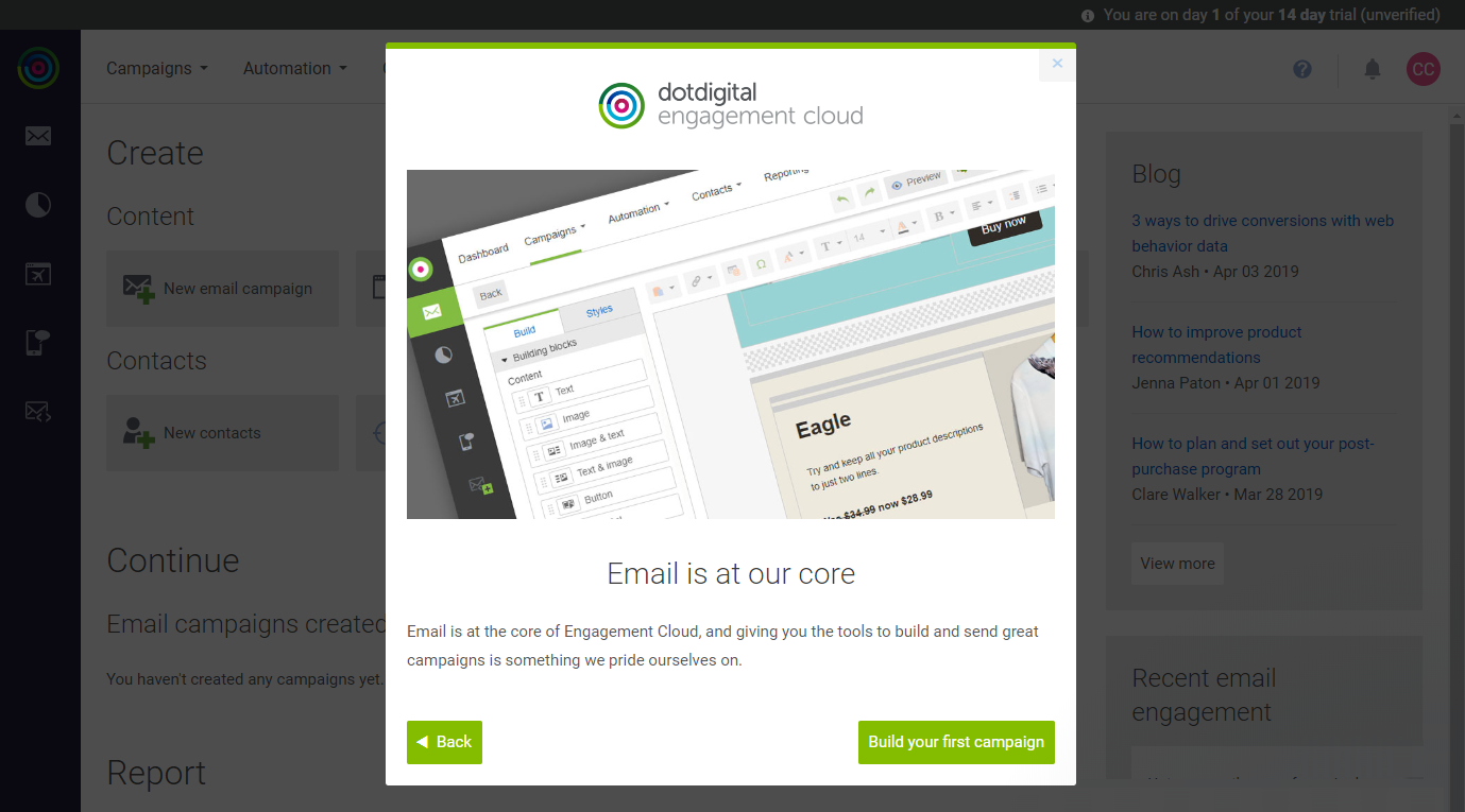 dotdigital - build your first campaign