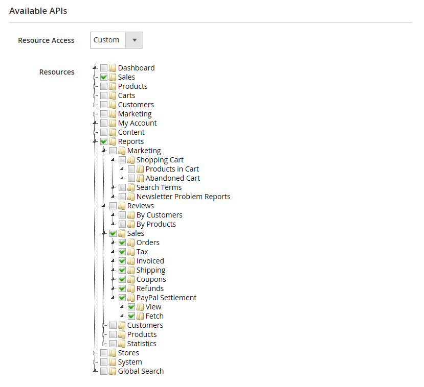 Integrations - available API