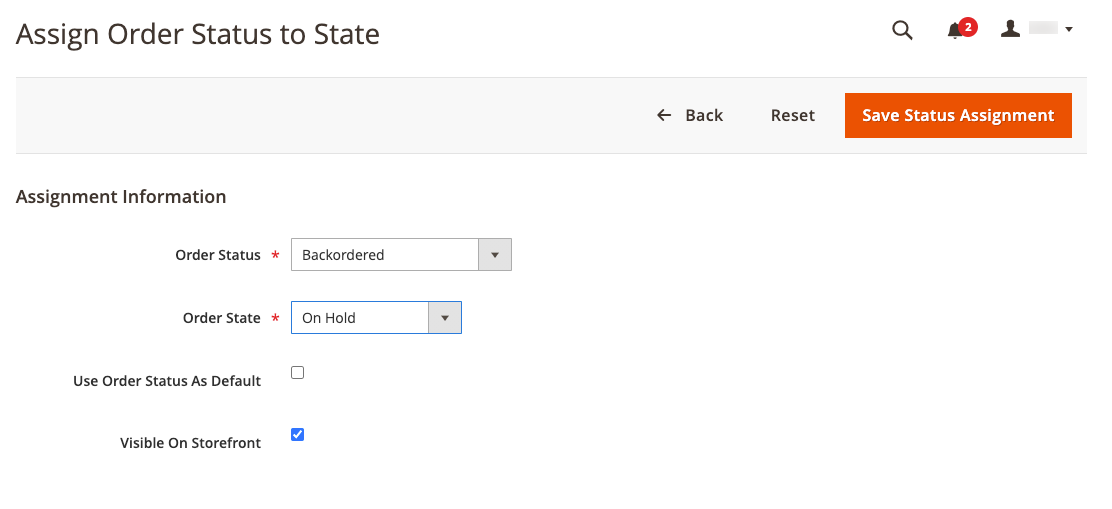 Assign Status to State