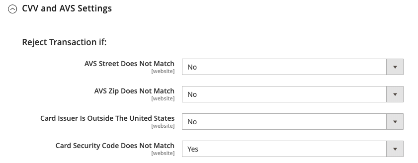 PayPal Payments Pro Required Settings