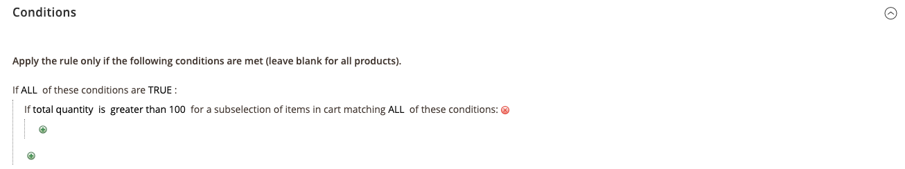 Cart price rule condition - total quantity value