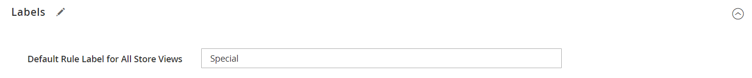 Cart price rule - default label
