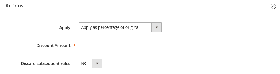 Catalog price rule - actions