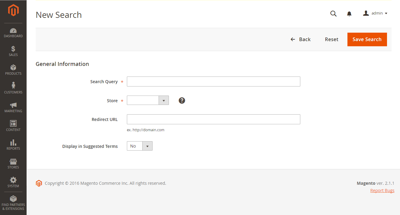Search terms general information