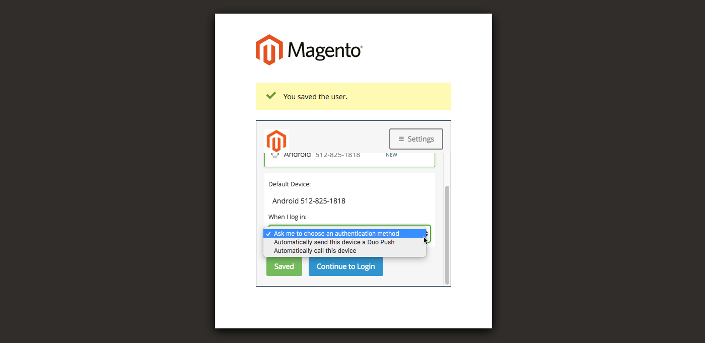Duo verification actions