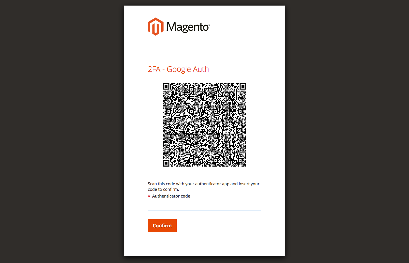 Google Authenticator QR code