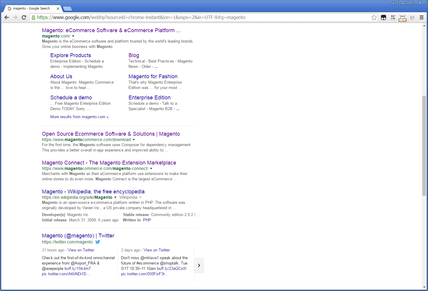 Web browser search - meta keywords