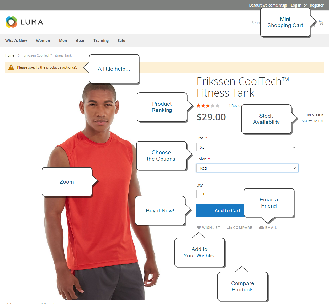 Example storefront - product page