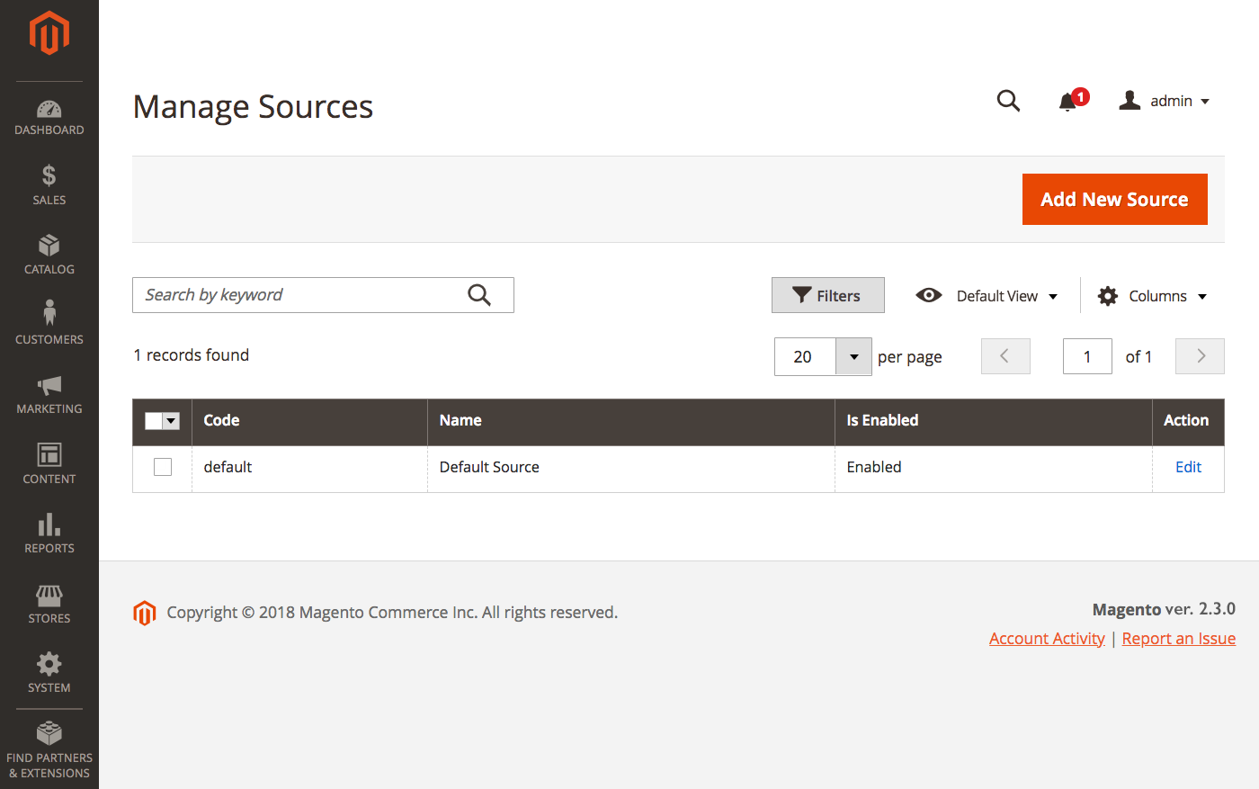 Manage Sources