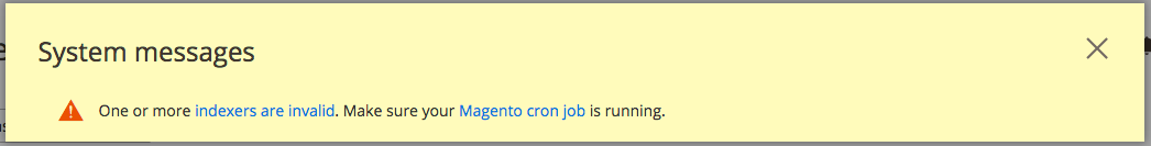Index management - notification