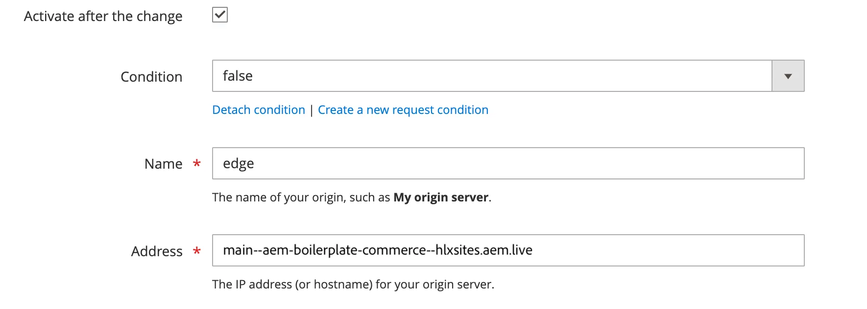 Backend configuration for Commerce