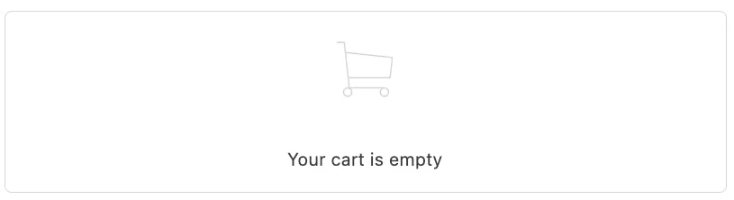 EmptyCart container