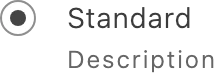 The SDK RadioButton showing a labeled radio option.