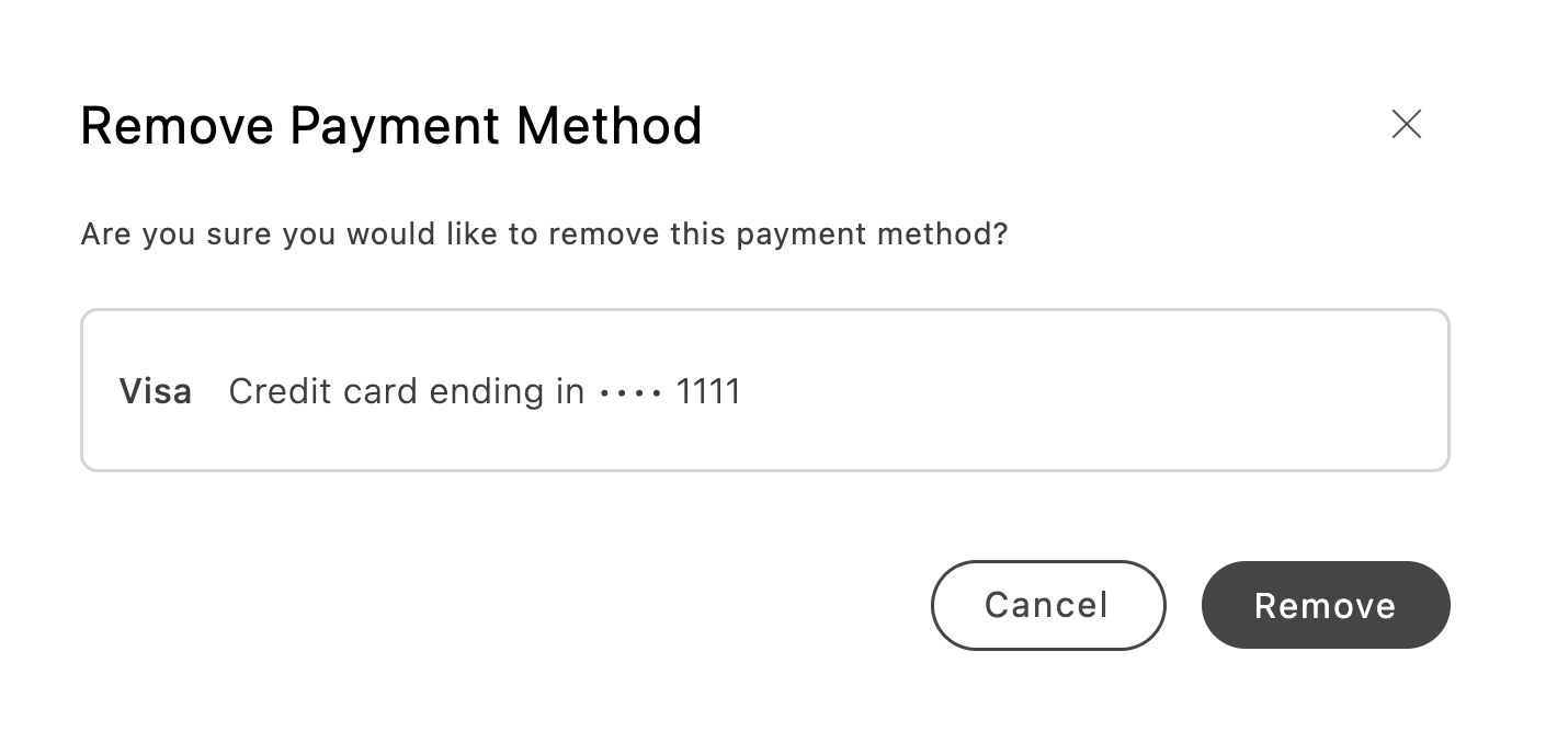 Remove payment confirmation modal in minified layout